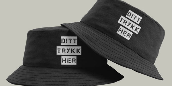 Bøttehatt med trykk